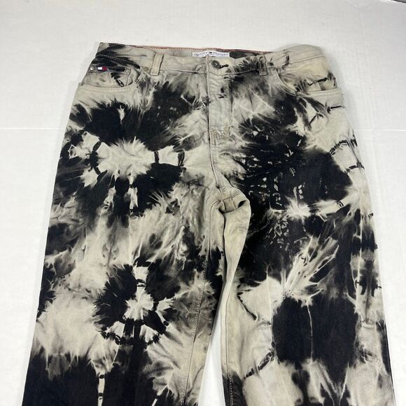 Tommy Hilfiger Womens Straight Leg Jeans Tie Dye Streetwear Grunge 90s Y2K 12 - Picture 3 of 12